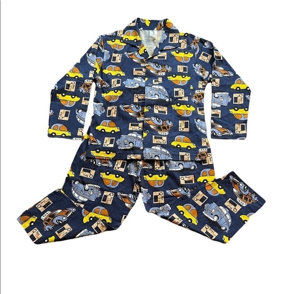 CUCUMBER BOYS TAXI PATTERN PAJAMA SET SIZE 4-5Y - Picture 1 of 13